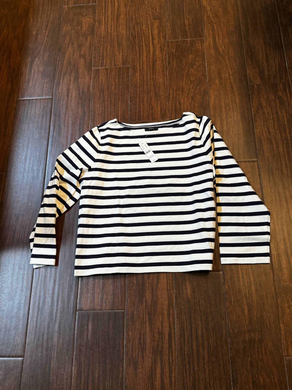 Classic Black & White Striped Long Sleeve Tee
